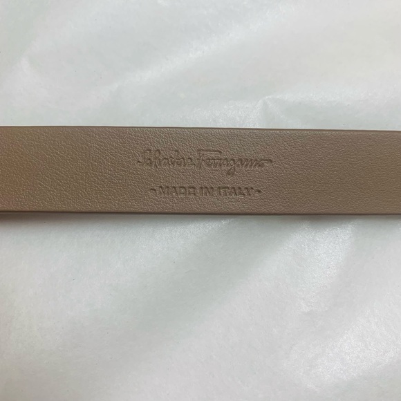 $590 Salvatore Ferragamo Beige Braided Leather Belt Size 75 cm - Picture 6 of 10